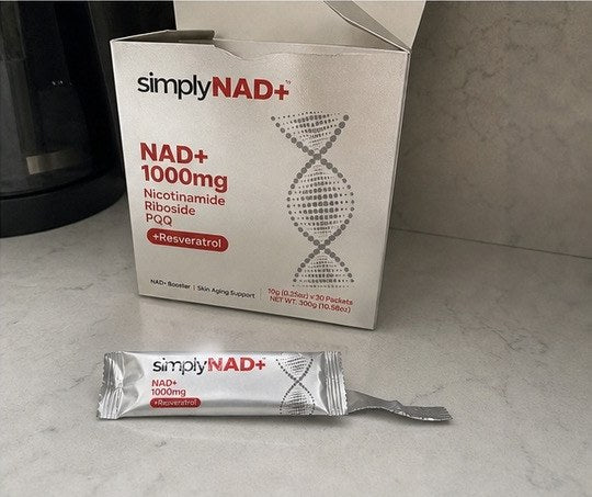 Customer photo — simplyNAD+ liquid NAD+ shot packet