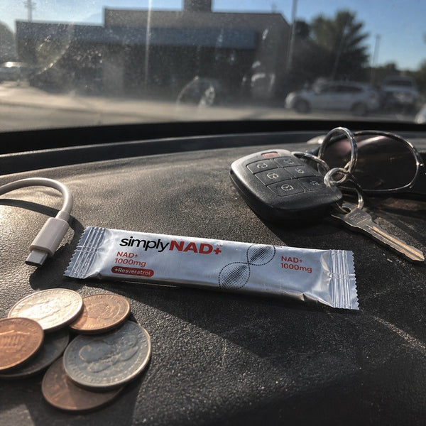 Customer photo — simplyNAD+ liquid NAD+ shot packet