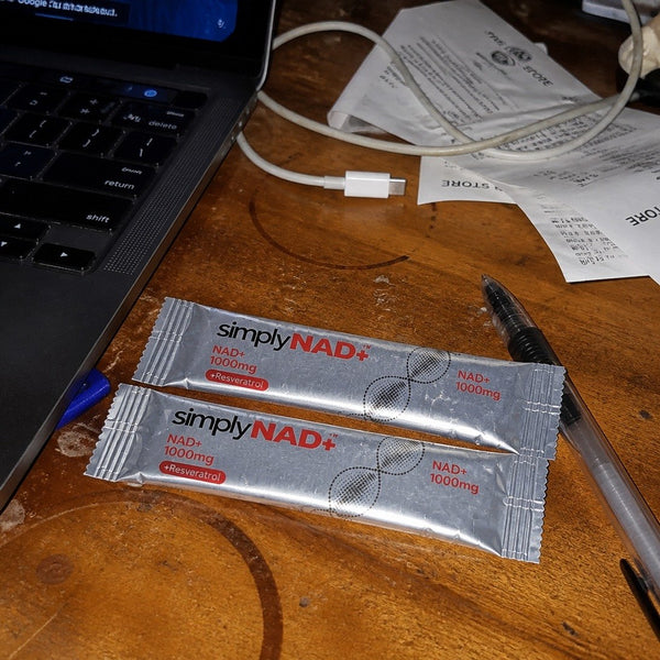 Customer photo — simplyNAD+ liquid NAD+ shot packet