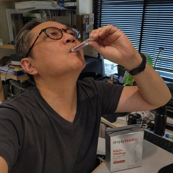Customer photo — simplyNAD+ liquid NAD+ shot packet