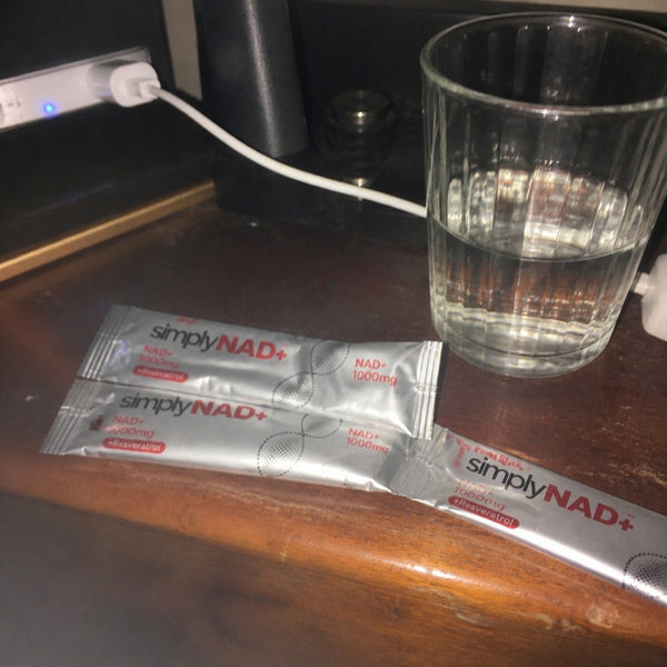 Customer photo — simplyNAD+ liquid NAD+ shot packet