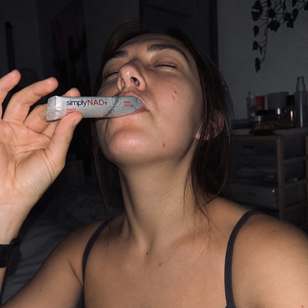 Customer photo — simplyNAD+ liquid NAD+ shot packet